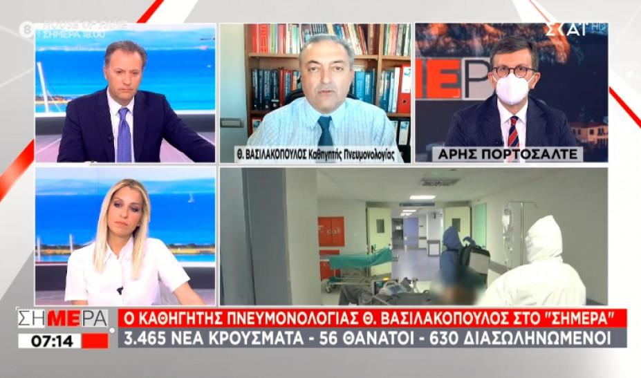 Βασιλακόπουλος: Σε δύο μήνες η Ελλάδα θα είναι άλλη χώρα – Το καλοκαίρι θα έχουμε βγει από την τραγωδία