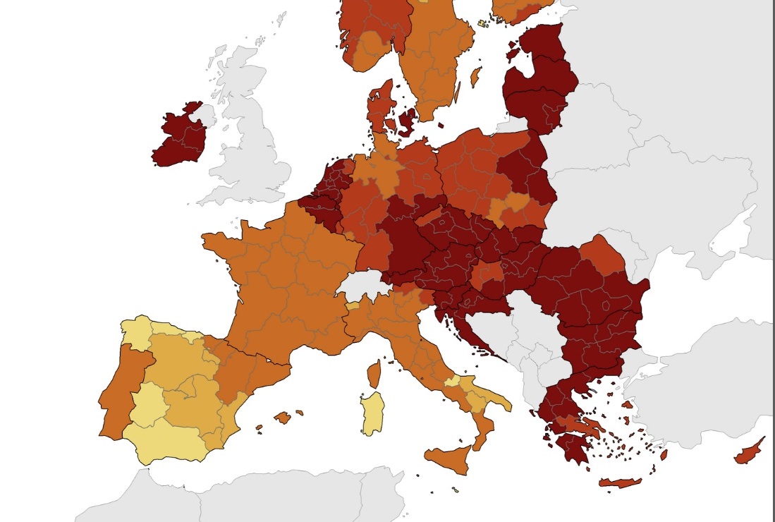 ECDC: Η Ελλάδα και άλλες εννέα χώρες της ΕΕ σε «πολύ ανησυχητική κατάσταση»