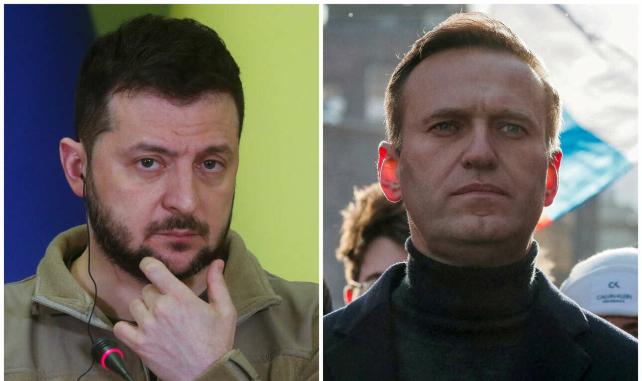 Ζελένσκι και Ναβάλνι «ψηφίζουν» Μακρόν