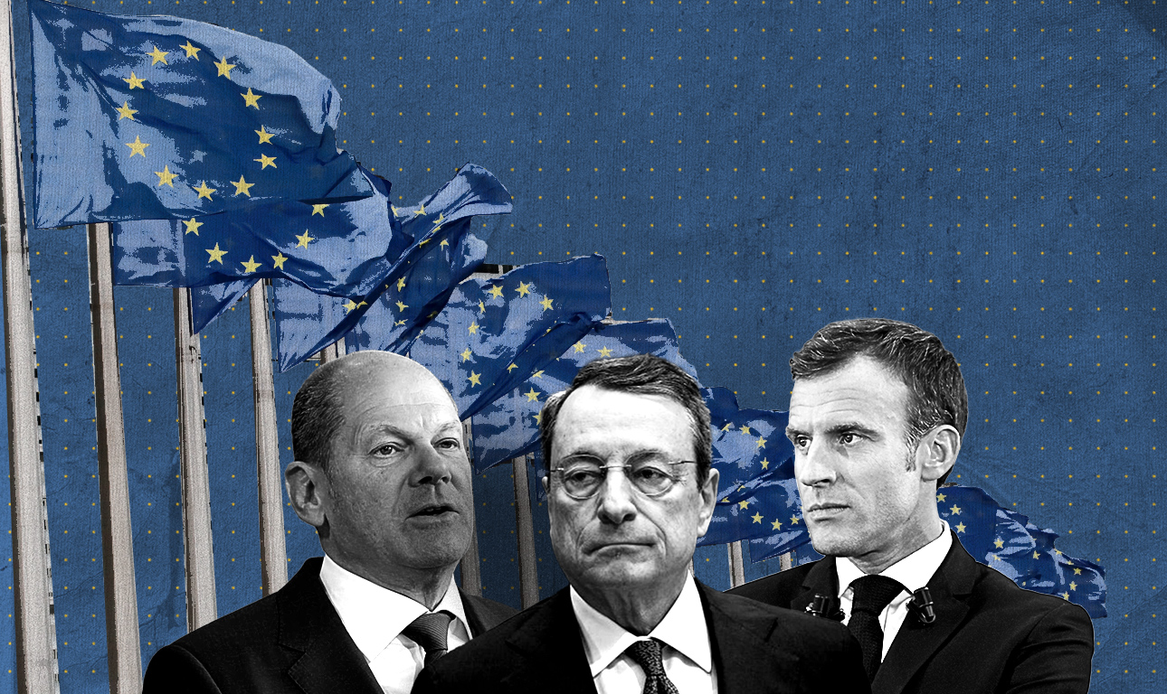 Ο Μακρόν, ο Ντράγκι, ο Σολτς και οι ρωγμές στις κολώνες του ευρωπαϊκού οικοδομήματος