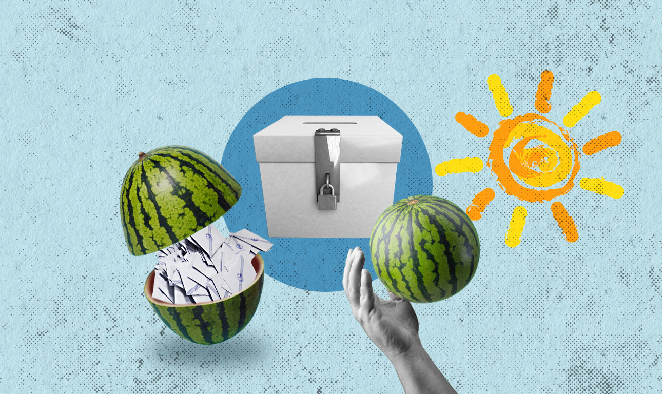 Με τα καρπούζια στη μασχάλη