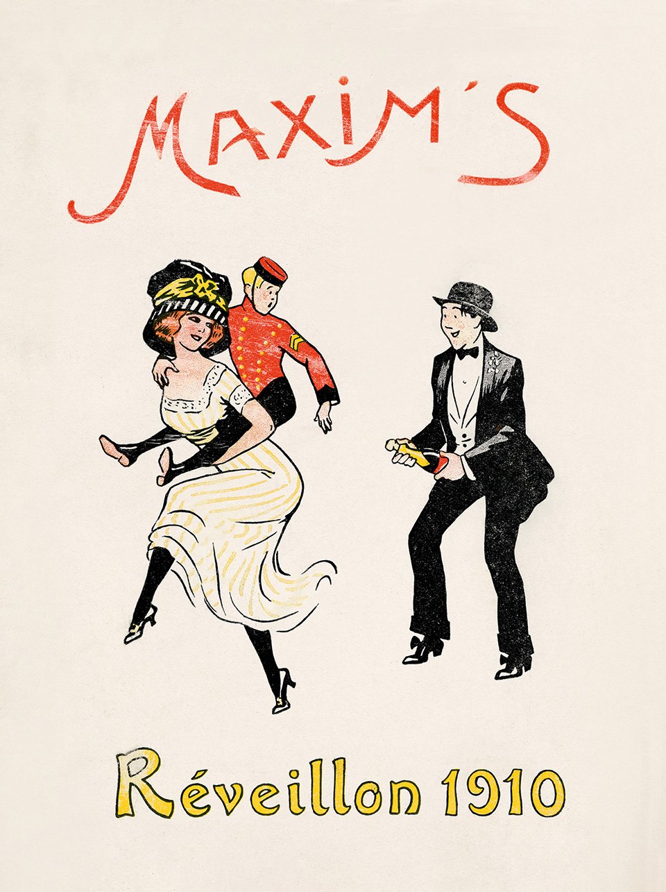 Μενού για το πρωτοχρονιάτικο ρεβεγιόν στο διάσημο Μaxim's στο Παρίσι, το 1910