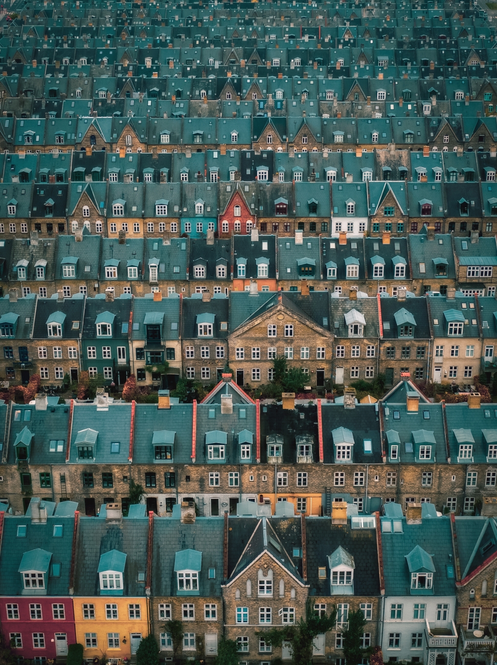 Βραβείο στην κατηγορία Αστικό. Οι σκεπές της γειτονιάς Kartoffelraekkerne στην Κοπεγχάγη. Η γειτονιά χτίστηκε στα τέλη του 1800 για εργατικές κατοικίες. Σήμερα είναι μία από τις πιο περιζήτητες περιοχές στην δανέζικη πρωτεύουσα 