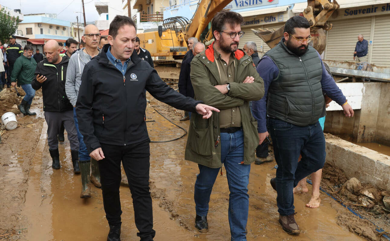 Κρήτη: Κυβερνητικό κλιμάκιο στις πληγείσες από την κακοκαιρία περιοχές