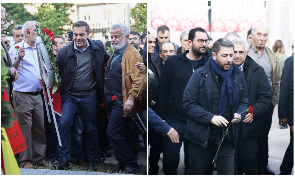 Τσίπρας και Ανδρουλάκης στο Πολυτεχνείο