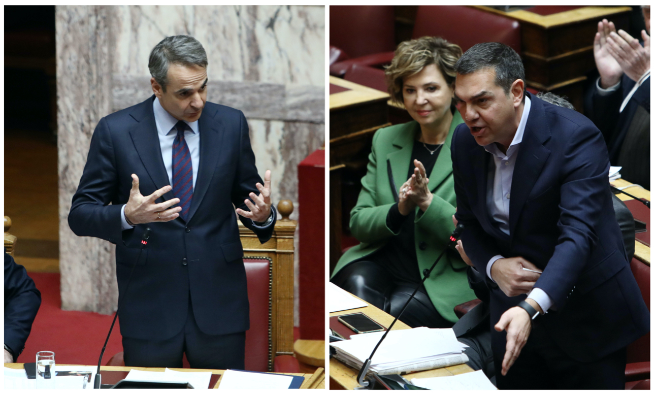 Τηλεμαχία, ΕΑΜ και… κυπριακά γκάλοπ: η σύγκρουση Μητσοτάκη – Τσίπρα στη Βουλή