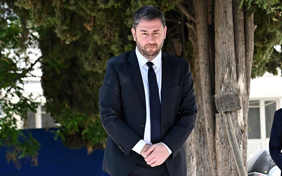 Νίκος Ανδρουλάκης: Αφησε ένα λευκό τριαντάφυλλο στον τάφο της Φώφης Γεννηματά