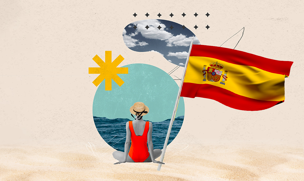 Οι Ισπανοί οριοθετούν τις θέσεις τους στην παραλία για να μην τις πάρουν οι Αγγλοι