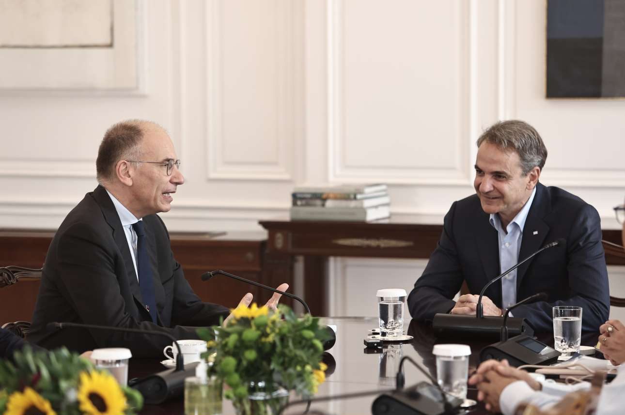 Διεθνή θέματα συζήτησαν Μητσοτάκης – Λέτα στο Μαξίμου