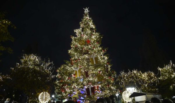 Φωταγωγήθηκε το χριστουγεννιάτικο δέντρο στο Σύνταγμα [video]