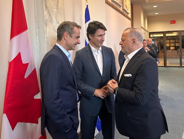 Η συζήτηση Μυτιληναίου με Μητσοτάκη, Τριντό και Πρεμ Γουάτσα στο Τορόντο