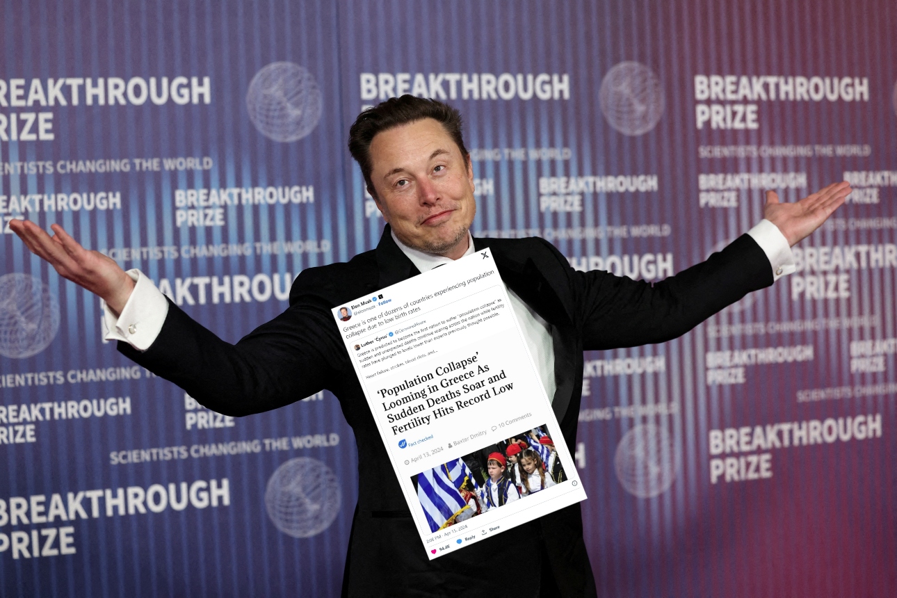 Οταν ο Ελον Μασκ αναπαράγει θεωρίες συνωμοσίας για την Ελλάδα