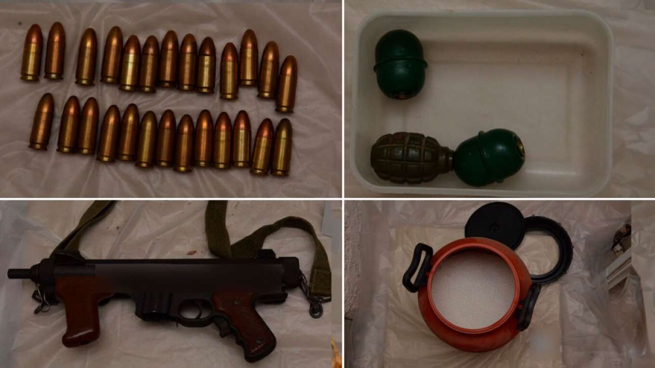 Οπλα, χειροβομβίδες και εκρηκτικές ύλες, εντοπίστηκαν στην αποθήκη στο Παγκράτι