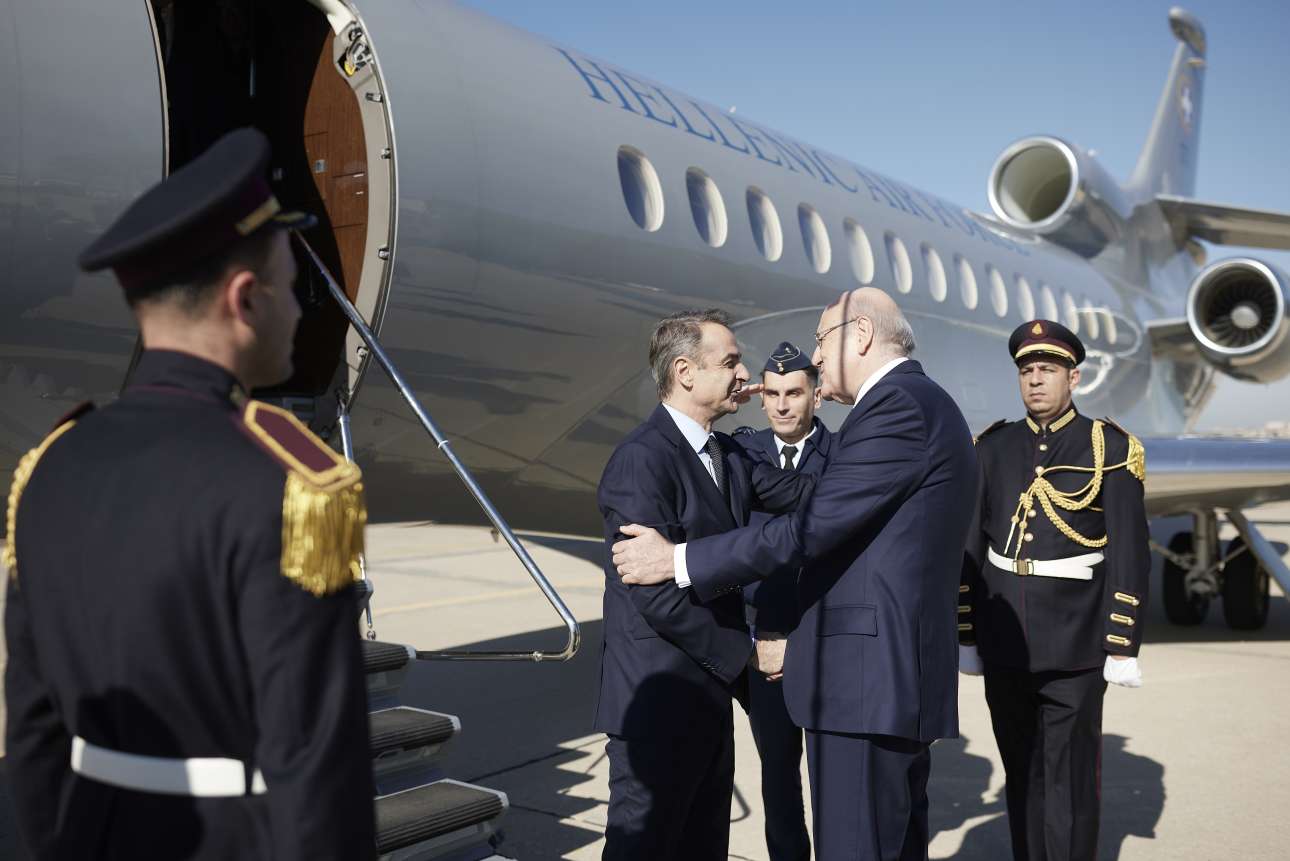 Θερμή υποδοχή Μητσοτάκη στη Βηρυτό