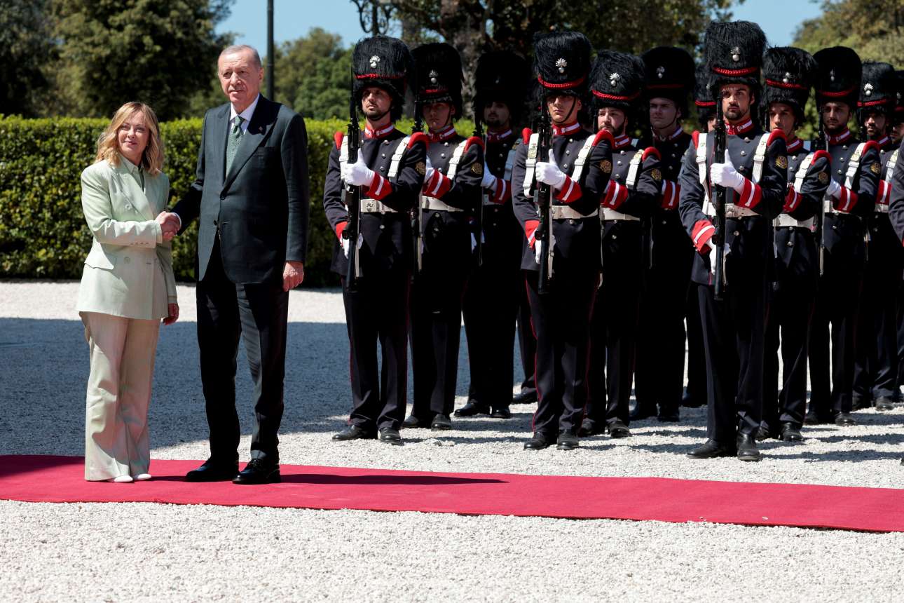 Ραντεβού Μελόνι – Ερντογάν στη Ρώμη: Τι συμφώνησαν για αμυντική βιομηχανία και ενέργεια