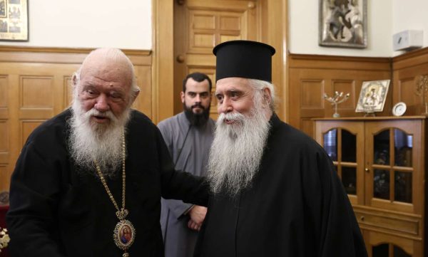 Σε κλίμα εγκαρδιότητας η συνάντηση Ιερώνυμου με τον νέο Αρχιεπίσκοπο Σινά, Συμεών
